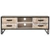 vidaXL TV Cabinet 110x30x41 cm Solid Acacia Wood