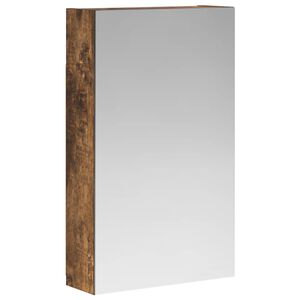 vidaXL Bathroom Mirror Cabinet Smoked Oak 30 x 10.5 x 50 cm