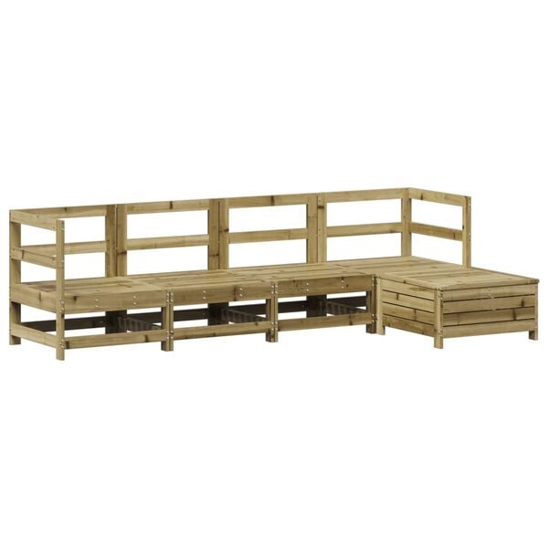 vidaXL 5 Piece Garden Sofa Set Impregnated Wood Pine