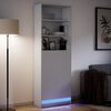 vidaXL Highboard with LED White 69x32.5x200 cm Engineered Wood