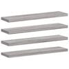vidaXL Wall Shelves 4 pcs Grey Sonoma 40x10x1,5 cm Engineered Wood