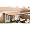 vidaXL Retractable Awning Yellow and White 4.5x3 m Fabric and Aluminium