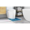 vidaXL Anti-slip Bath Mat with Toilet Cut Blue 50 x 50 cm PP