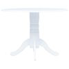 vidaXL Dining Table | white | solid rubber wood frame, MDF top | Medium