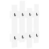 vidaXL Wall-Mounted Coat Rack White 60 x 3 x 82 cm Engineered wood