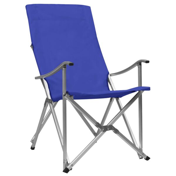 vidaXL Foldable Camping Chairs 2 pcs Blue