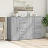 vidaXL Sideboards 2 pcs Grey Sonoma 59x39x80 cm Engineered Wood