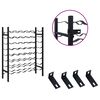 vidaXL Wine Rack for 48 Bottles Black Metal
