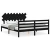 vidaXL Bed Frame without Mattress Black 160x200 cm Solid Wood