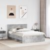 vidaXL Bed Frame Concrete Grey 140 x 200 cm Engineered Wood