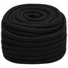vidaXL Multipurpose Utility Rope 25 mm 50 m Black Polyester
