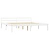 vidaXL Bed Frame without Mattress White Solid Pine Wood 160x200 cm
