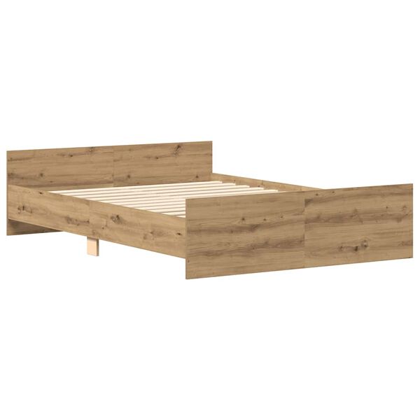 vidaXL Bed Frame without Mattress Artisan Oak 140x190cm Engineered Wood