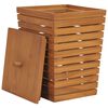 vidaXL Laundry Basket 30x30x45 cm Solid Teak Wood