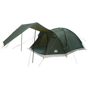 vidaXL Cabin Tent with Roof Army green 6-Person Polyester and Steel