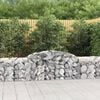 vidaXL Arched Gabion Baskets 13 pcs 300x50x60/80 cm Galvanised Iron