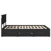 vidaXL Bed Frame with Drawer Black 160 x 200 cm Engineer Wood
