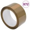 vidaXL Packaging Tape 72 pcs Brown 48 mm x 66 m