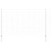 vidaXL Outdoor Wild Fence with Posts 50 x 1.4 m Galvanised Steel Mesh