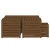 vidaXL 4 Piece Garden Box Set Honey Brown Solid Wood Pine