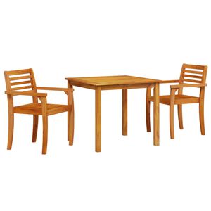 vidaXL Garden Dining Set 3 pcs Brown Solid Acacia Wood