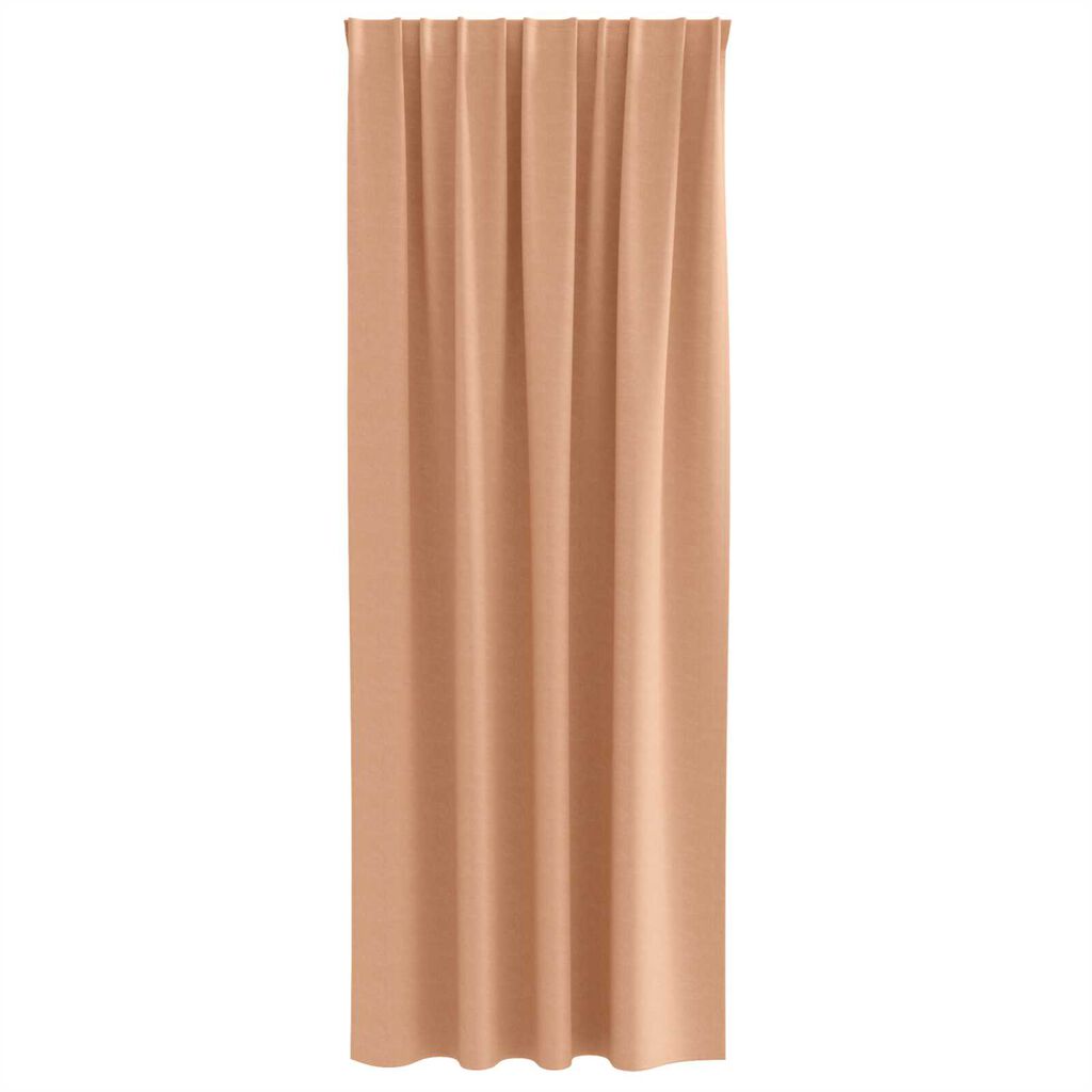 vidaXL Curtains with Curtains 2 pcs Light brown 225 x 140 cm Polyester