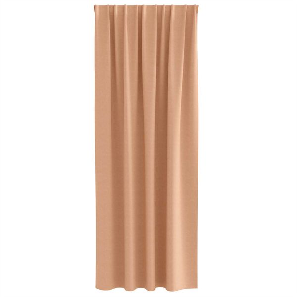 vidaXL Curtains with Curtains 2 pcs Light brown 225 x 140 cm Polyester