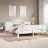 vidaXL Bookcase Bed without Mattress White 180x200 cm Super King Solid Wood Pine