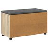vidaXL Hall Bench with Cushion with Shelf Sonoma Oak 80 x 38 x 46 cm