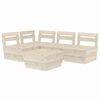 vidaXL 5 Piece Garden Pallet Lounge Set Impregnated Spruce Wood