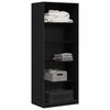 vidaXL Wardrobe with Shelf Black Oak 80 x 50 x 200 cm Engineered Wood