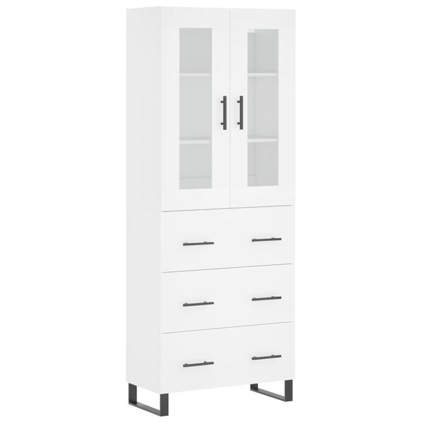vidaXL Highboard White 69.5x34x180 cm Engineered Wood