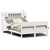 vidaXL Bookcase Bed without Mattress White 135x190cm Solid Wood Pine