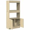 vidaXL Highboard Sonoma Oak 63x33x140 cm Engineered Wood