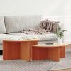 vidaXL Coffee Table 2 pcs Wax Brown Solid pine wood
