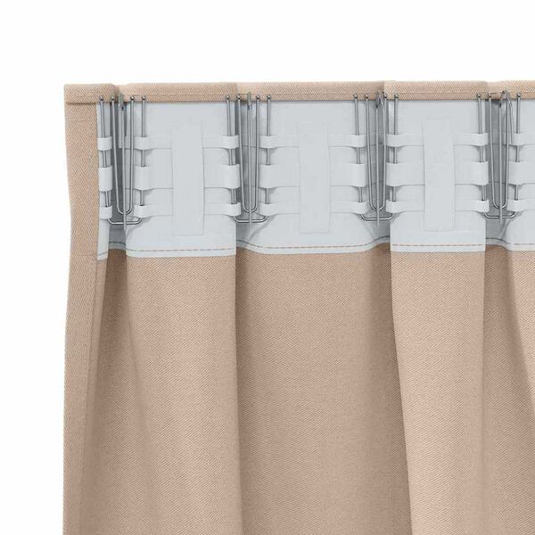 vidaXL Blackout Curtains with Rings 2 pcs Taupe 245 x 140 cm Polyester