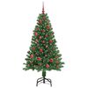 vidaXL Artificial Christmas Tree with 150 LEDs with Stand Green 150 cm