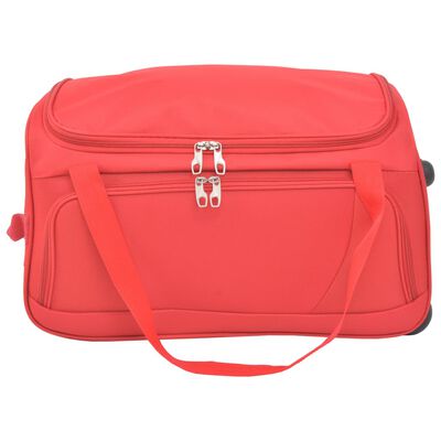vidaXL 3 Piece Luggage Set Red