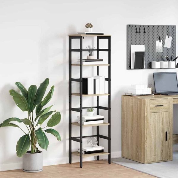 vidaXL Bookshelf Sonoma Oak 40 x 29.5 x 149 cm Engineered Wood