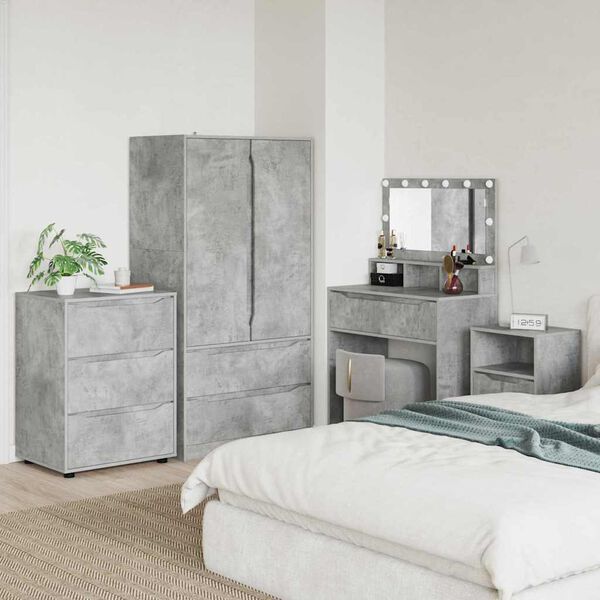 vidaXL Storage Cabinet Concrete Grey 60 x 48 x 81 cm Engineered Wood