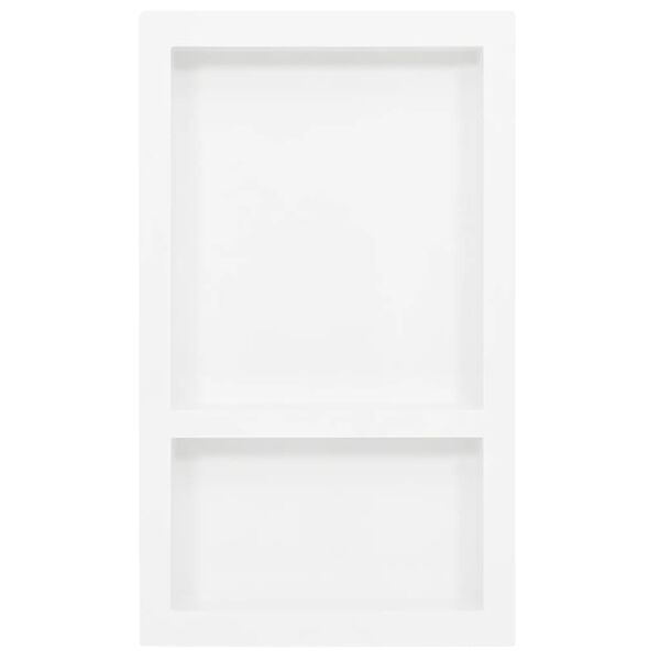 vidaXL Shower Niche with 2 Compartments High Gloss White 41x69x9 cm