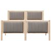 vidaXL Bed frame Brown and taupe 140 x 200 cm Solid pine wood