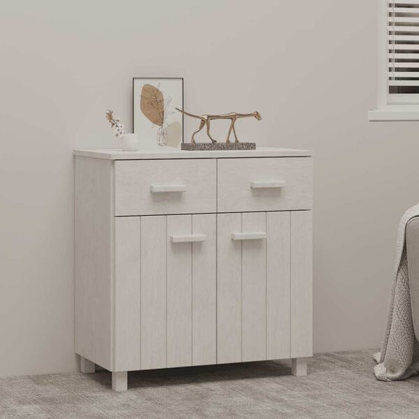 vidaXL Sideboard HAMAR White 79x40x80 cm Solid Wood Pine