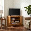 vidaXL CornerTVCabinet Natural 79 x 40 x 46 cm Solid Mahogany Wood