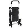 vidaXL Shopping Trolley Folding Black 47 x 39 x 100.5 cm Oxford fabric