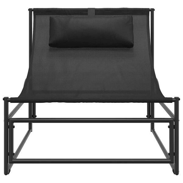 vidaXL Garden Lounger Chair Anthracite 87x74x73 cm Steel and Textilene