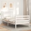 vidaXL Bed Frame without Mattress White 90x200 cm Solid Wood