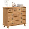 vidaXL Chest of Drawer ASKIM Brown 91 x 40 x 79 cm Solid Pine Wood