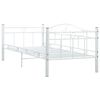 vidaXL Daybed Frame without Mattress White Metal 90x200cm