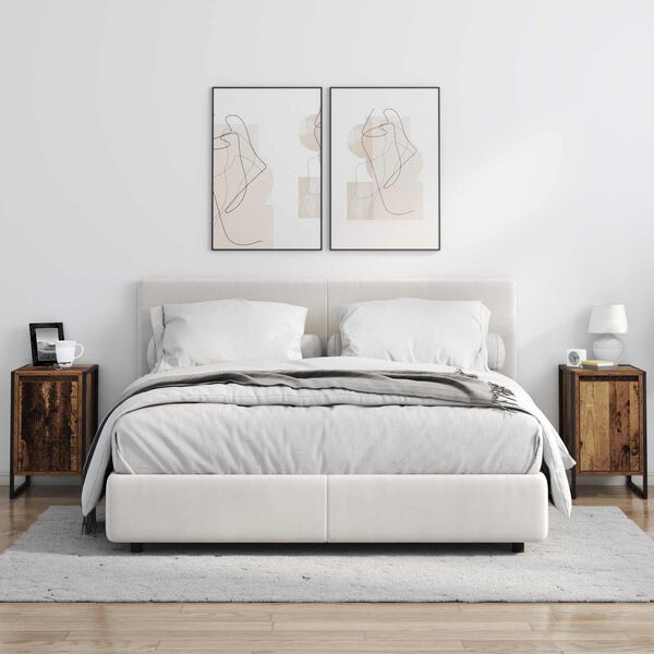 vidaXL Bedside Table Old Wood 39.5 x 30 x 50 cm Engineered Wood